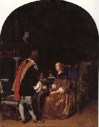 Frans van mieris the elder Refresbment with Oysters oil on canvas
